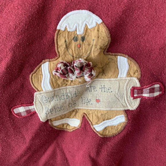 Vintage Fruit of the Loom Grandkids Gingerbread Sweatshirt L Made in USA - Picture 2 of 6